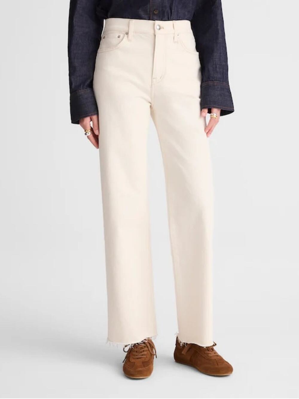 Madewell The Petite Perfect Vintage Wide-Leg Crop Jean vintage canvas Size 30P